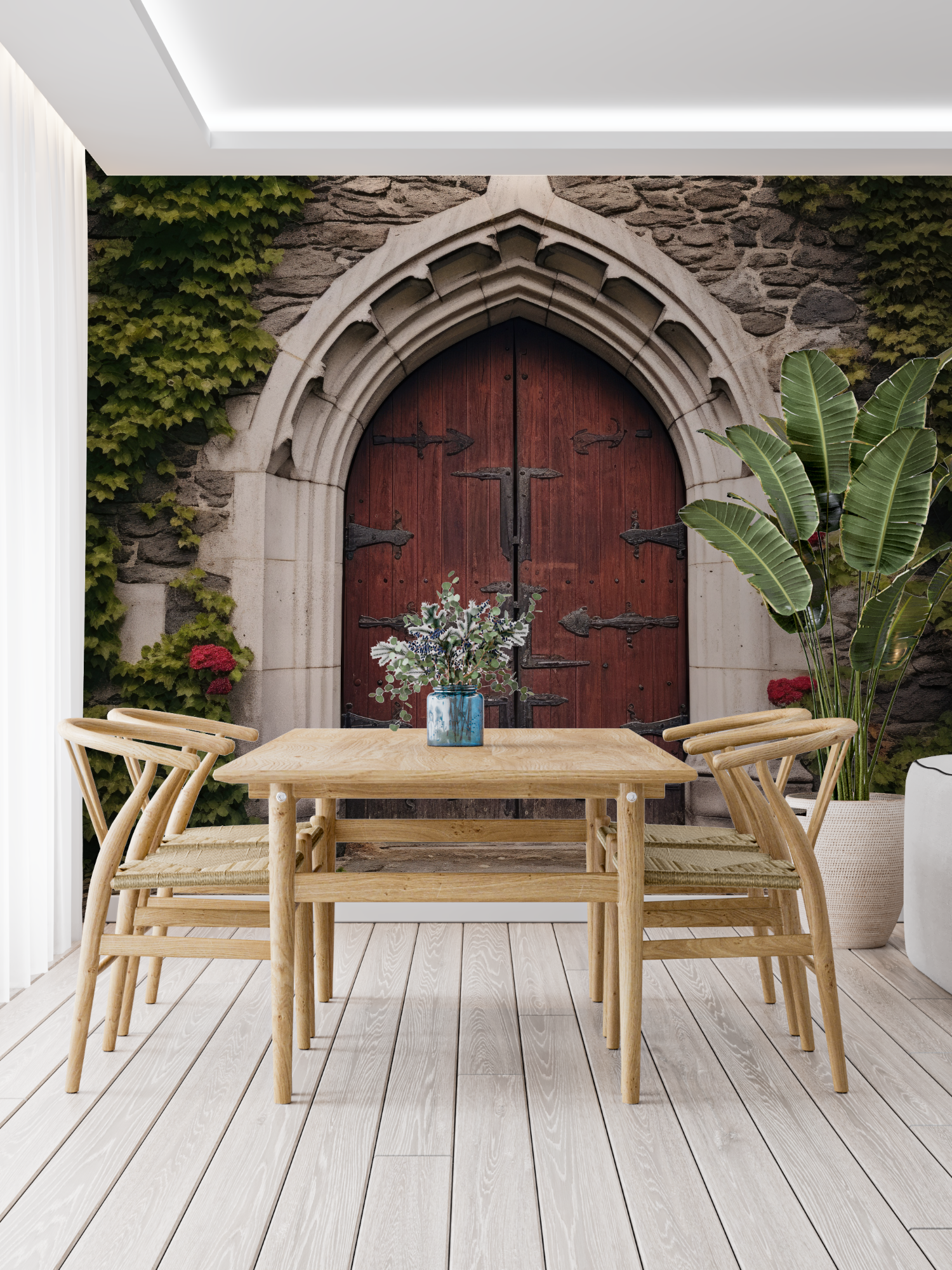 Vintage Door Trompe L'Oeil Wallpaper | Murals Wallpaper