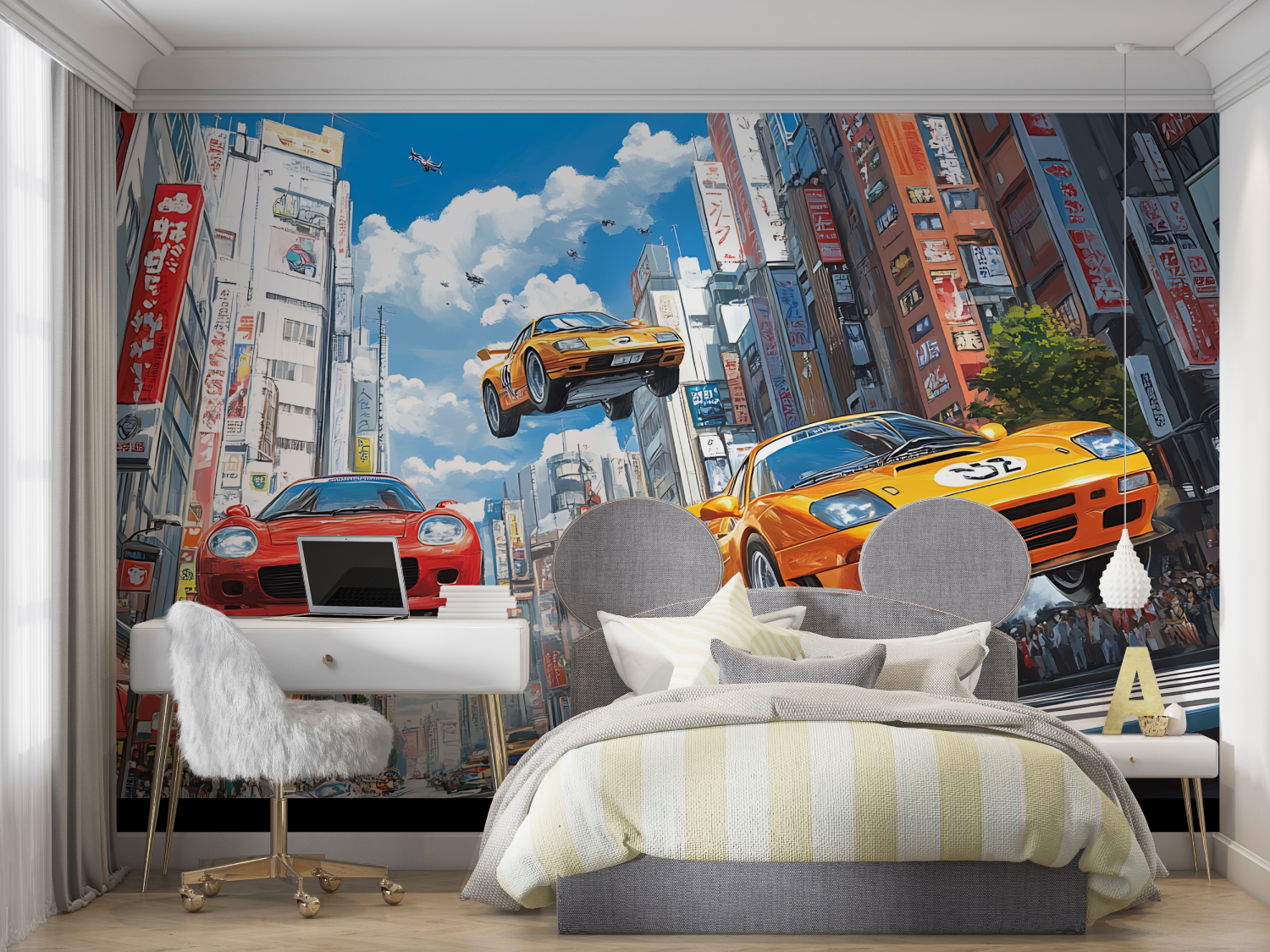 Yellow Car Wallpaper | Murals Wallpaper