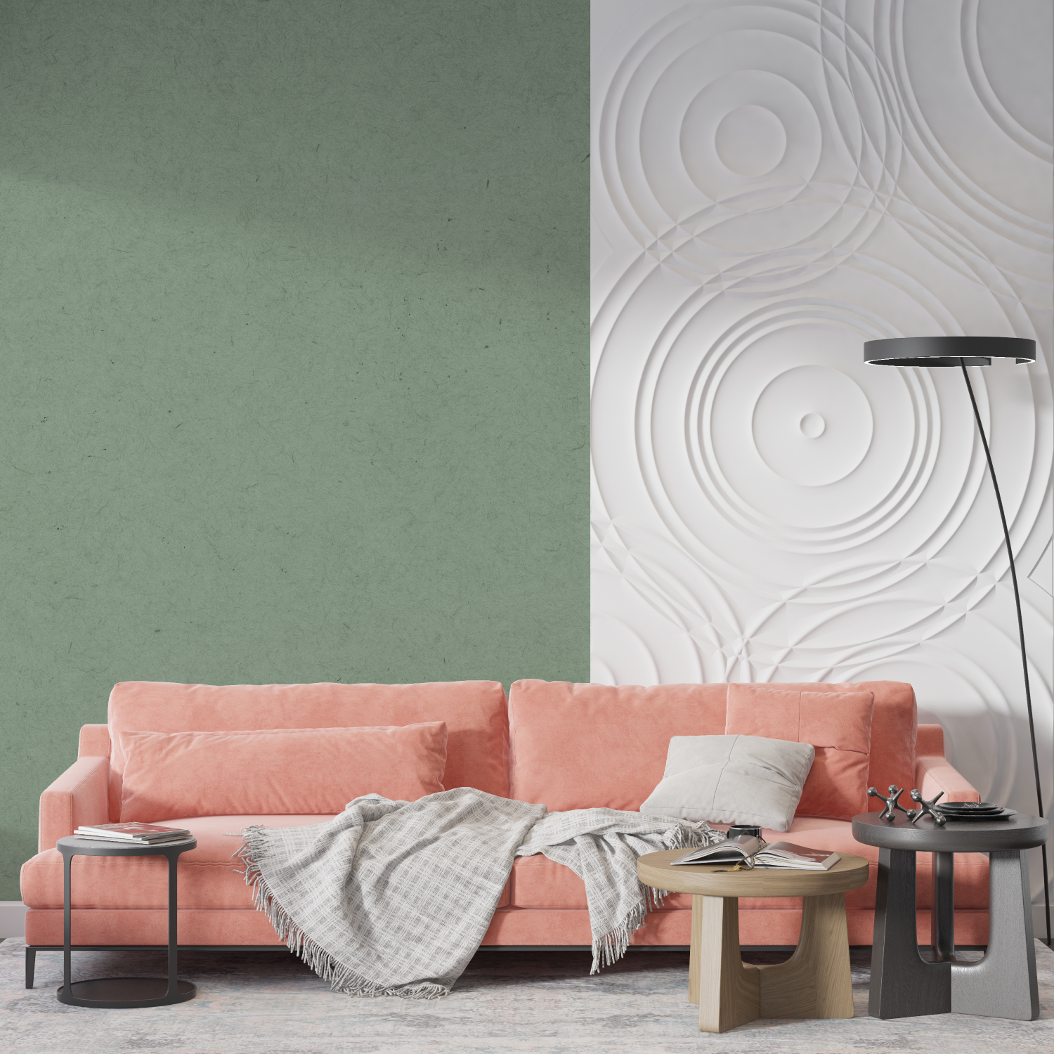 Papier Peint Uni Vert Sauge – Imprimé