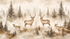 Forest Animals and Royal Deer Wallpaper | Murals Wallpaper