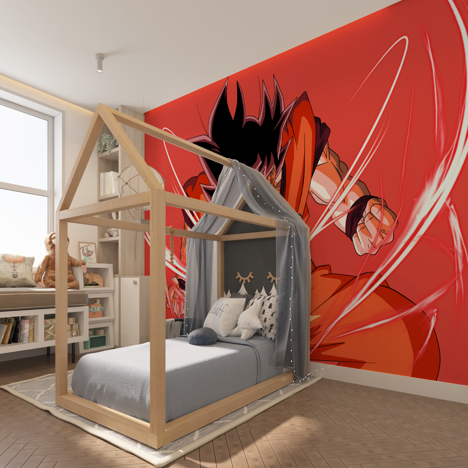 Red Goku Wallpaper | Murals Wallpaper