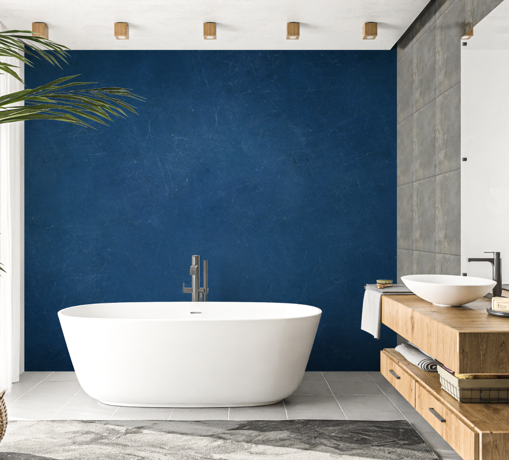 Petroleum Blue Wallpaper for Bathroom | Murals Wallpaper