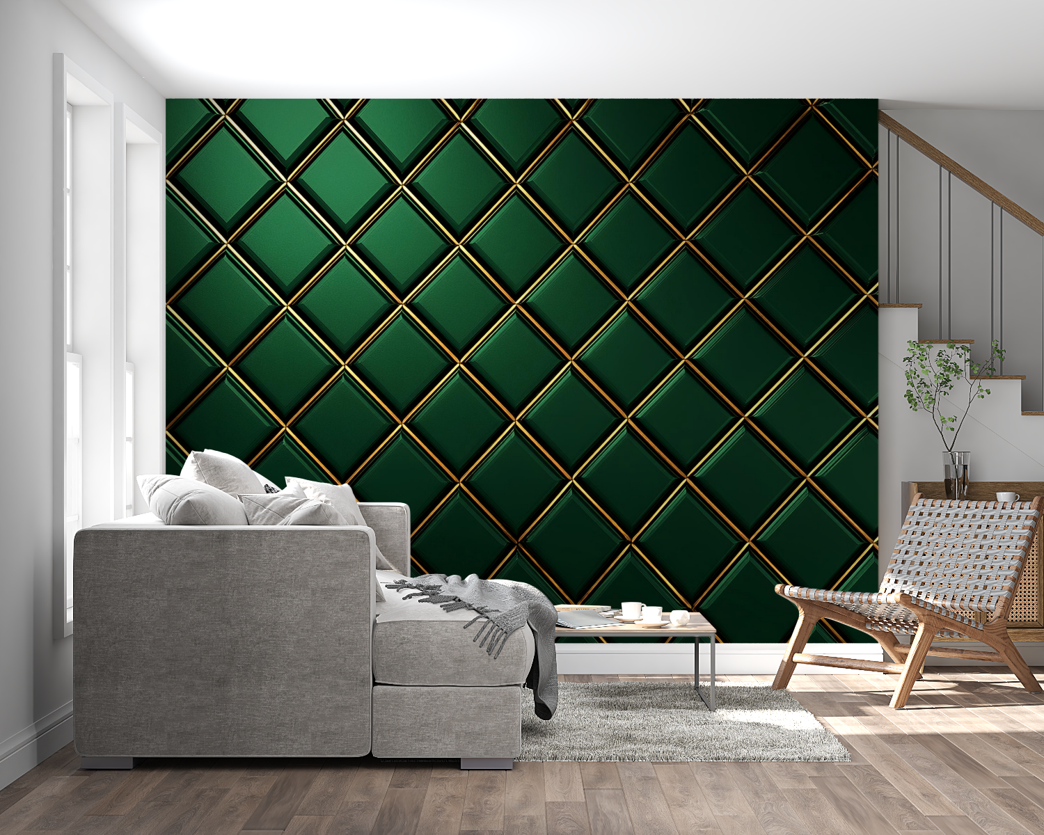 Diamond Green Wallpaper | Murals Wallpaper