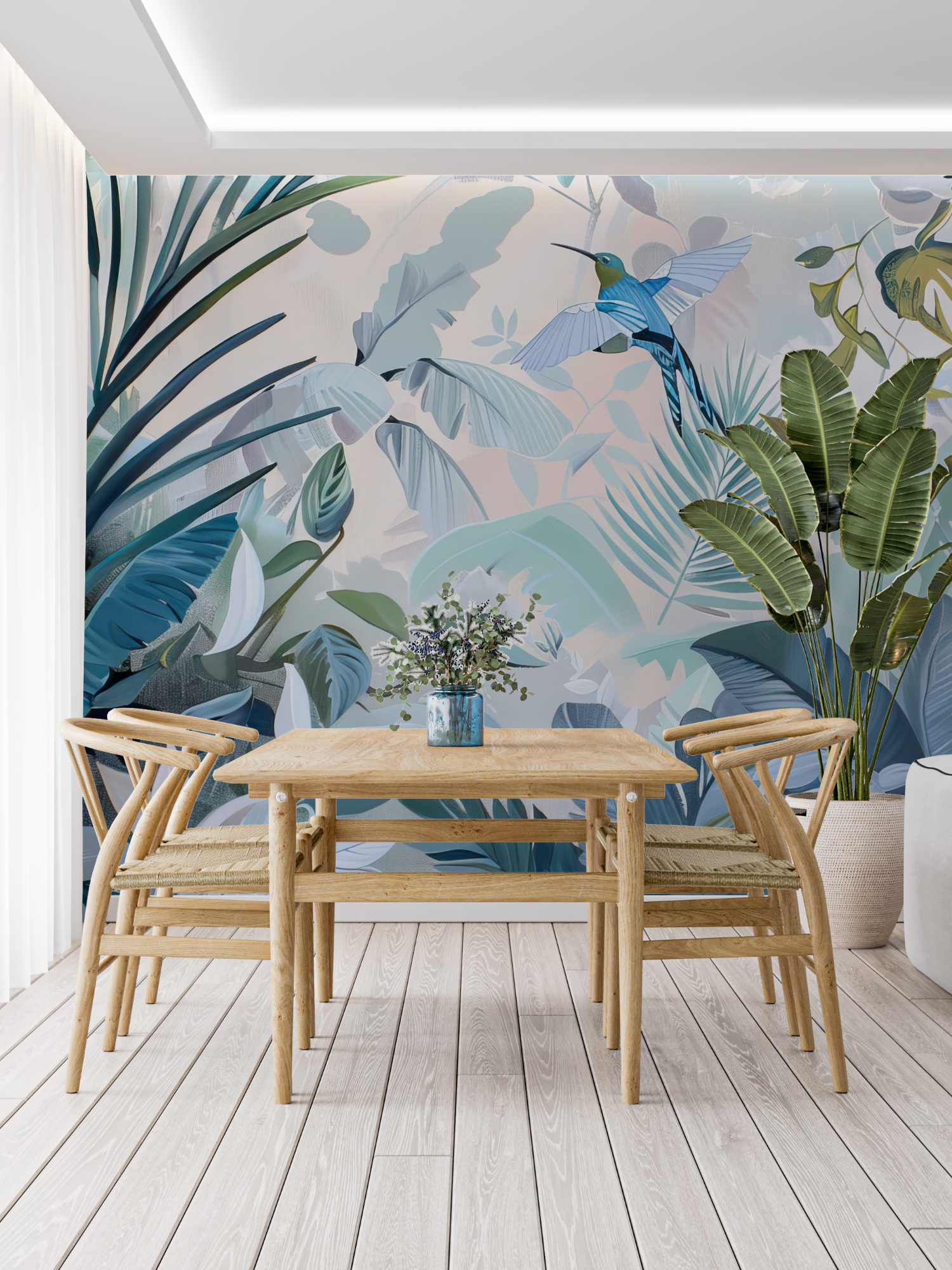 Blue Jungle Wallpaper | Murals Wallpaper