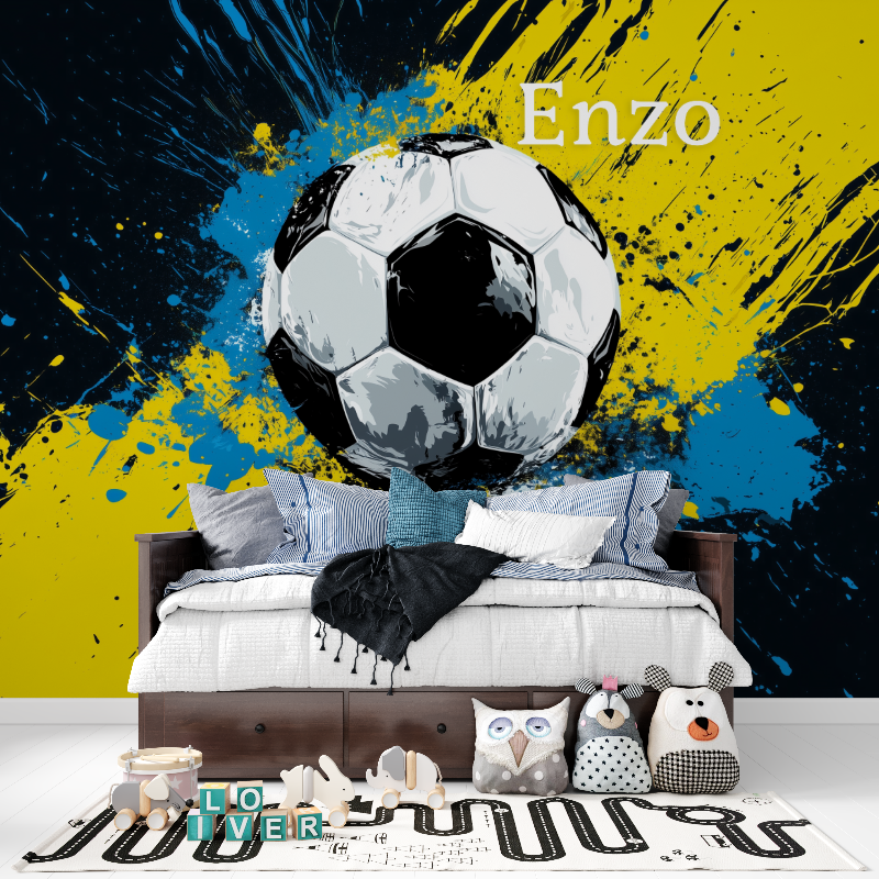 Personalized Soccer Ball Wallpaper | Murals Wallpaper