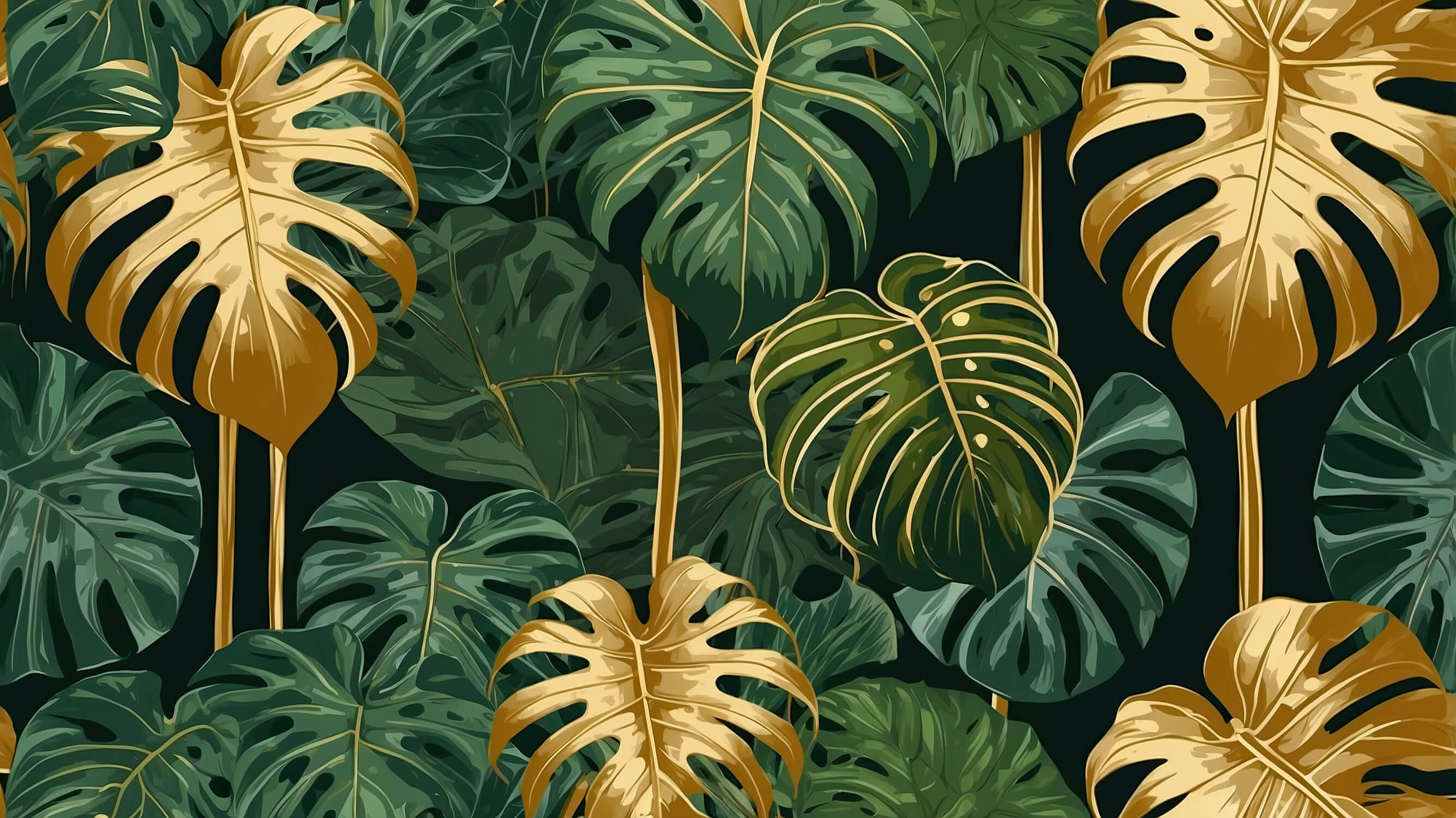 Gold Jungle Wallpaper | Murals Wallpaper