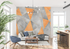 Gray and Orange Wallpaper | Murals Wallpaper