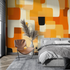 Graphic Orange Wallpaper | Murals Wallpaper
