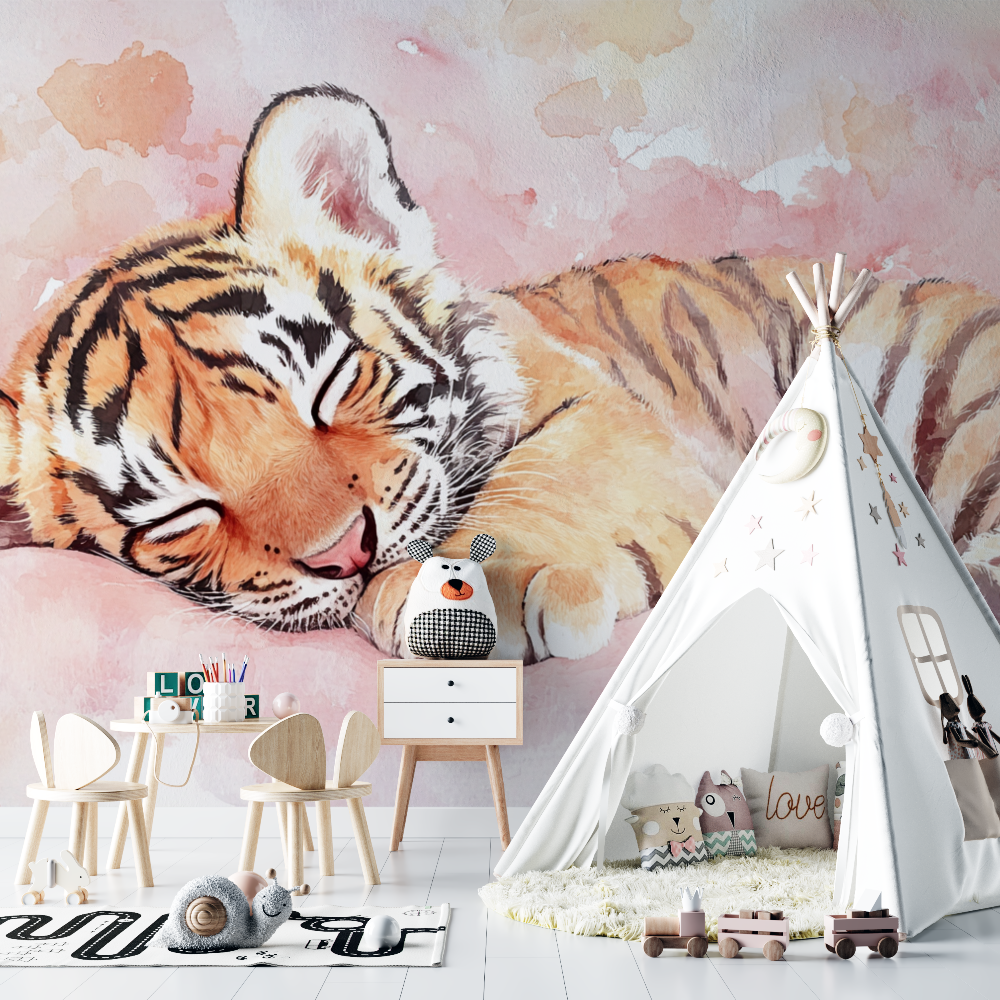 Sleeping Tiger Wallpaper | Murals Wallpaper