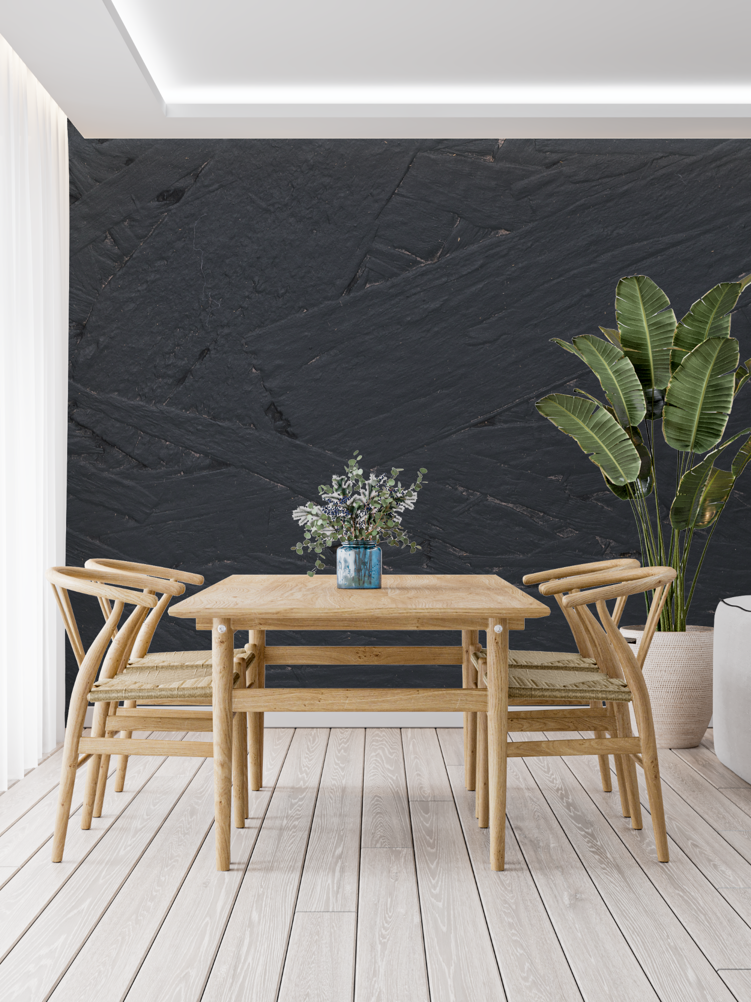 Dark Gray Wallpaper for Bedroom | Murals Wallpaper