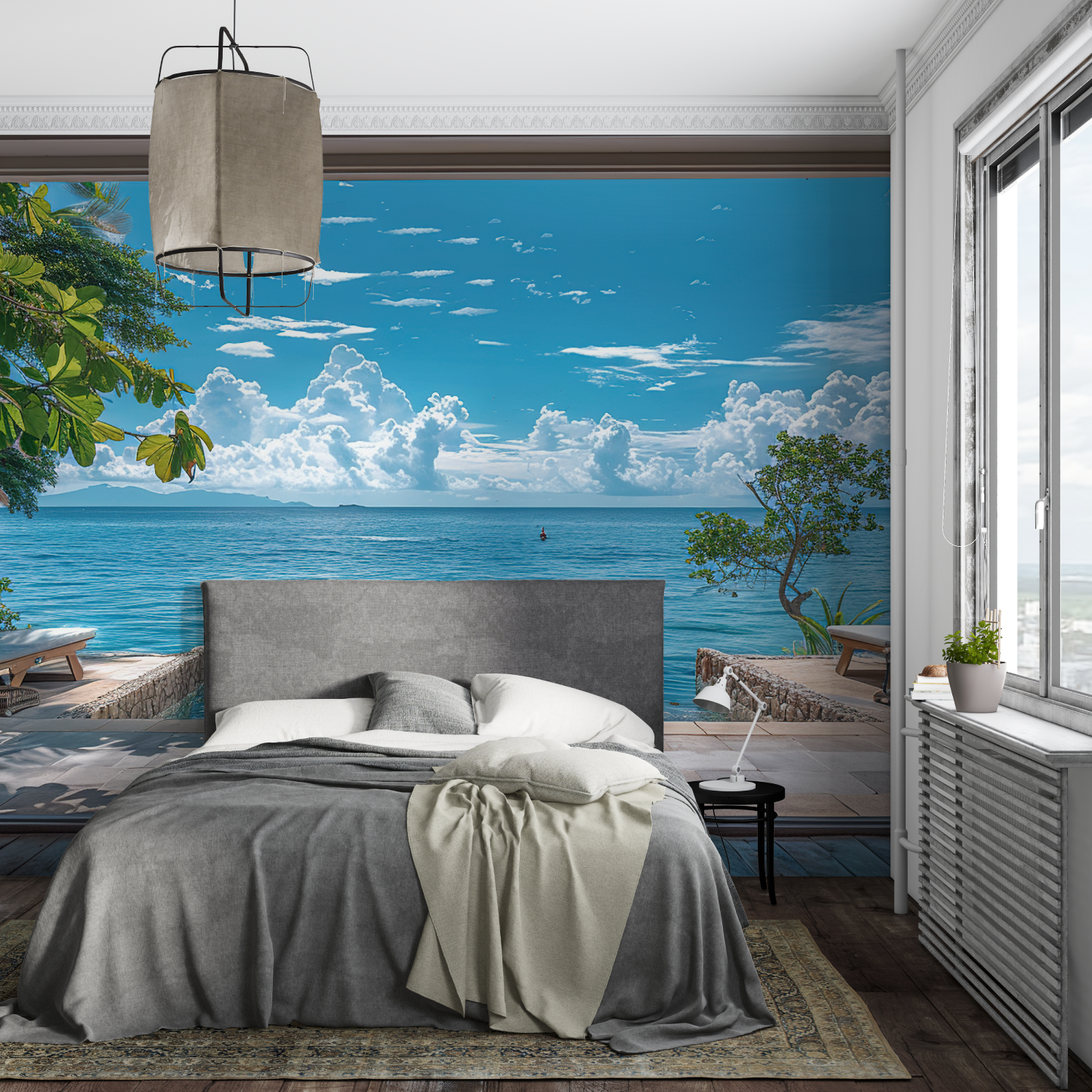 Papier Peint Trompe L'Oeil Fenêtre Ouverte - Fototapete