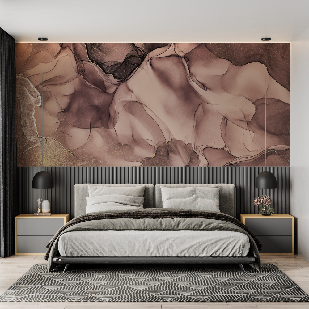 Papier Peint Noir und Roségold – Tendenz 2024
