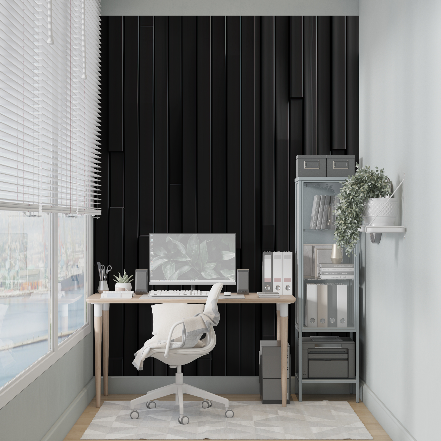 Papier Peint Noir Moderne - Wandbild