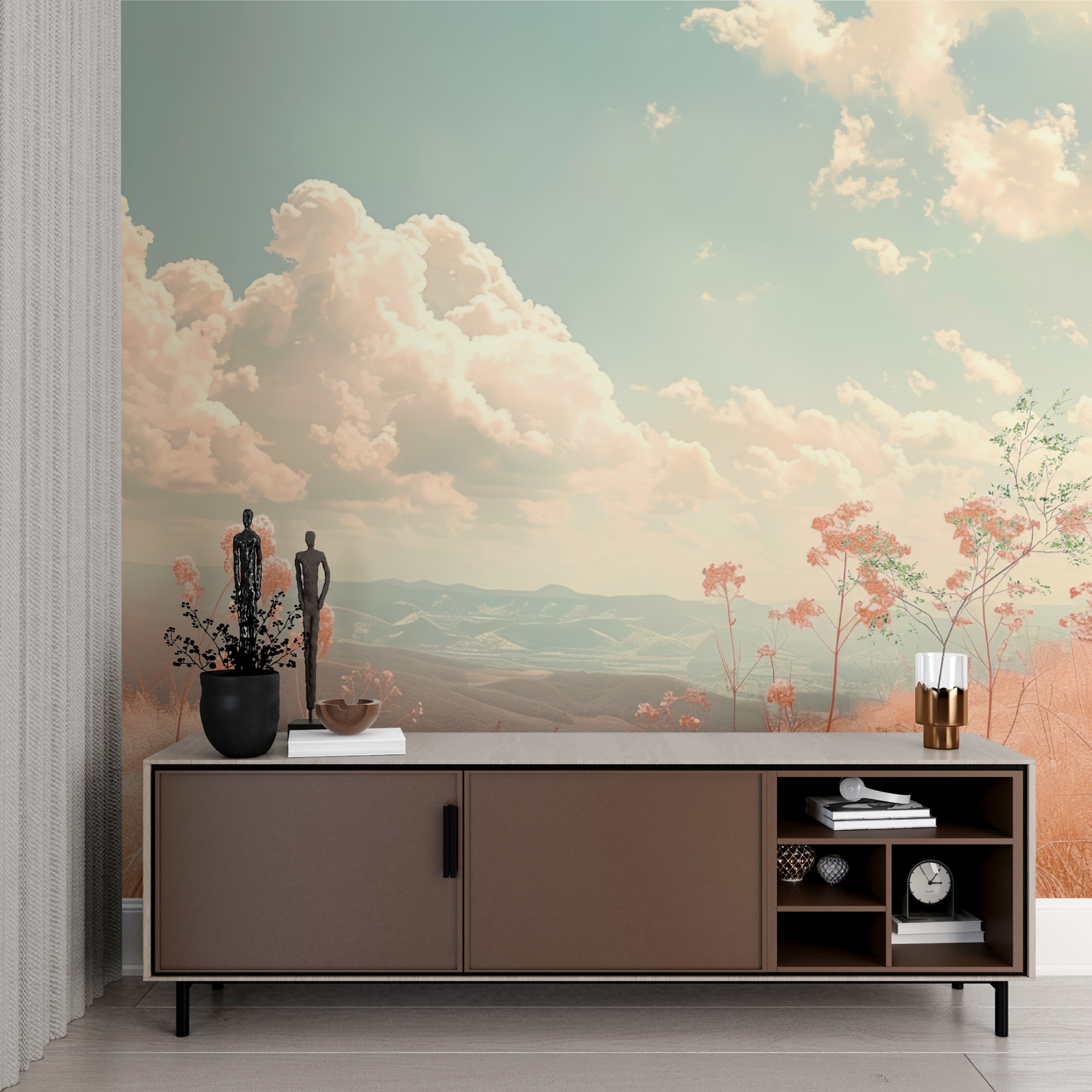 Cozy Abstract Nature Wallpaper in Soft Tones | Murals Wallpaper