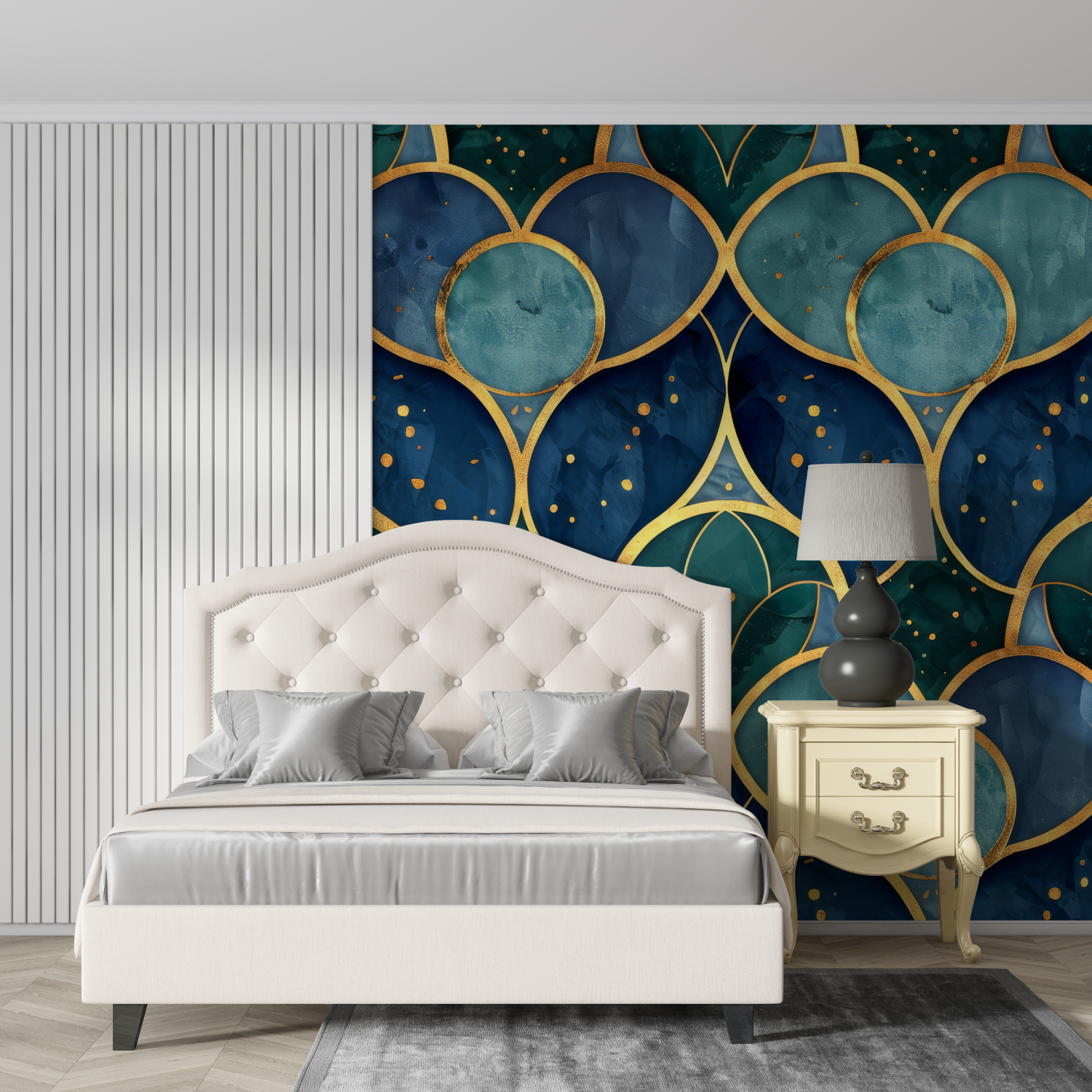 Art Deco Blue Green Wallpaper | Murals Wallpaper