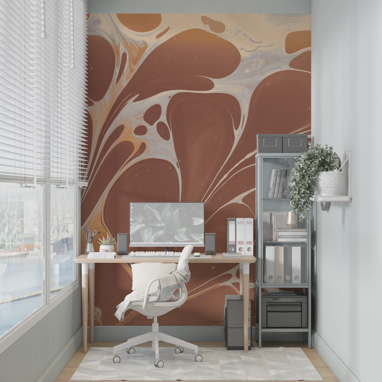 Art Deco Terracotta Wallpaper | Murals Wallpaper