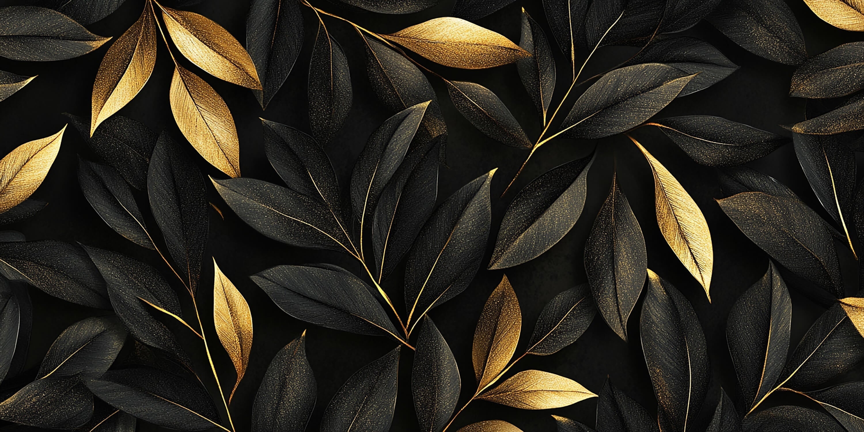 Black and Gold Non-Woven Wallpaper | Murals Wallpaper