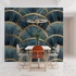 Art Deco Blue and Gold Wallpaper | Murals Wallpaper