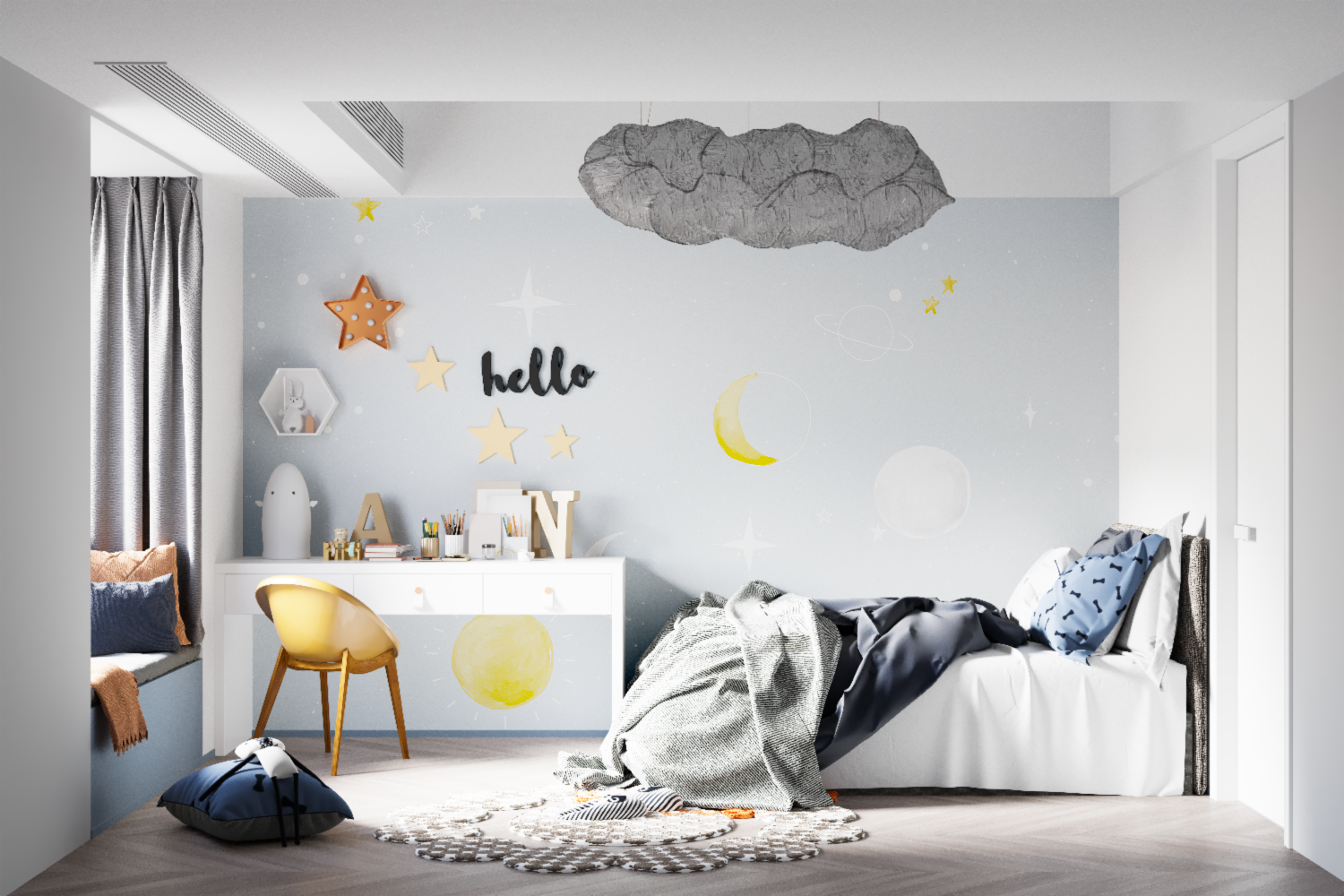 Kids Moon Wallpaper | Murals Wallpaper