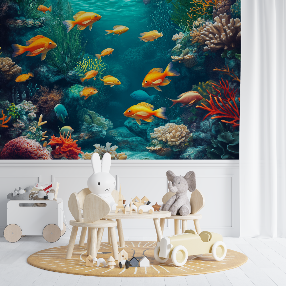 Joyful Fish Marine Wallpaper | Murals Wallpaper