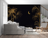 Black and Gold Palm Wallpaper | Murals Wallpaper
