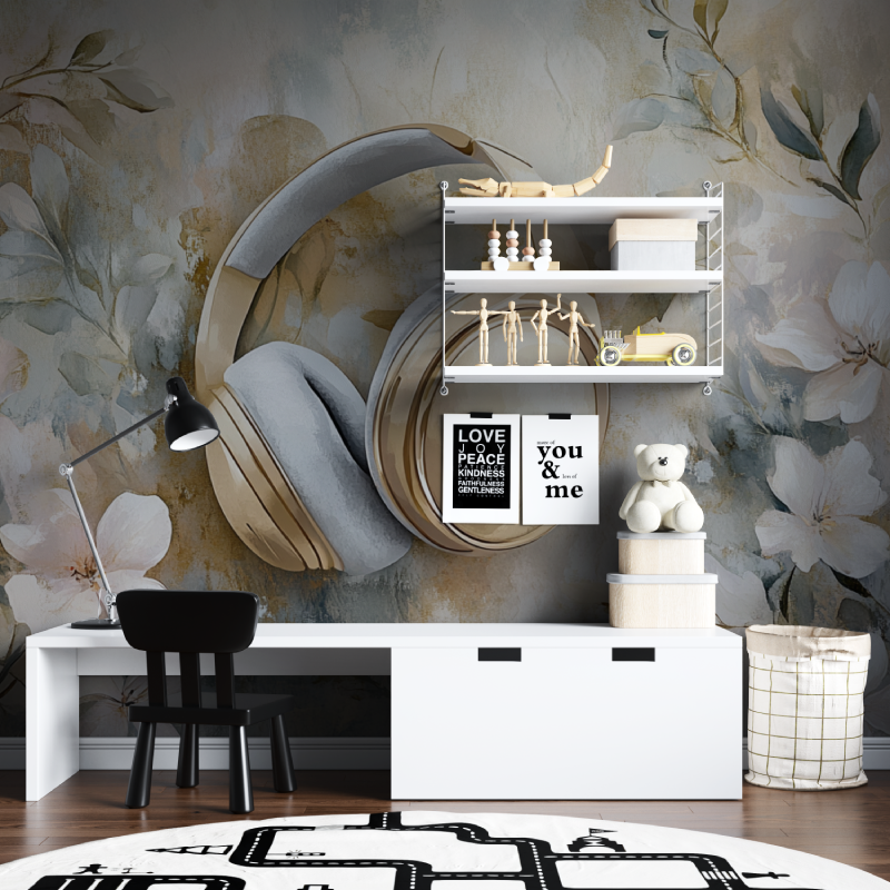 Tapeten-Casque Delicate Tapisserie Chambre Ados