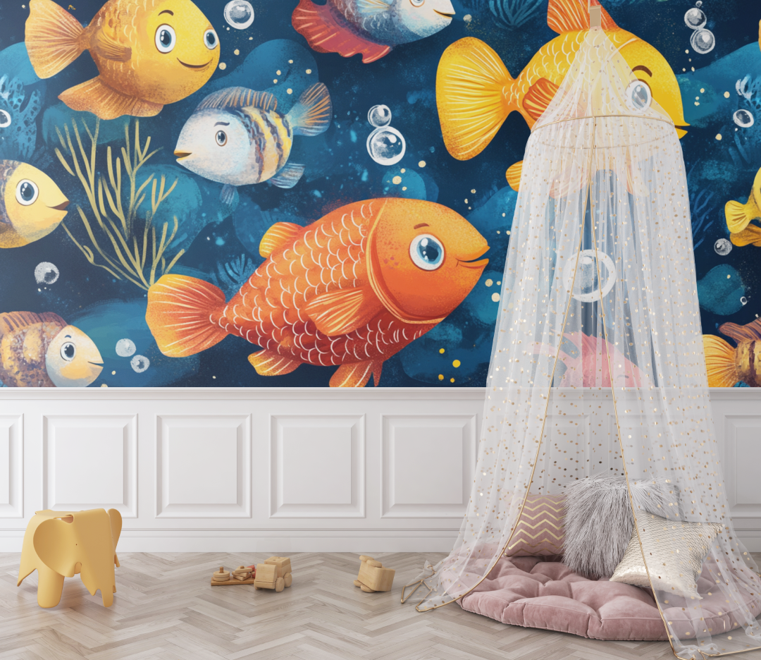 Marine Octopus and Fish Wallpaper | Murals Wallpaper