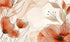Flower Lines Terracotta Mural Wallpaper