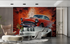 3D Brick Car Mural Wallpaper | Murals Wallpaper