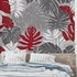 Tropical Gray and Red Wallpaper | Murals Wallpaper