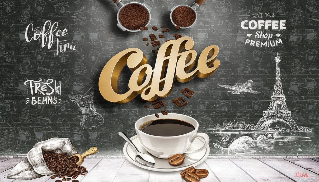 Mural Coffee Shop Wallpaper