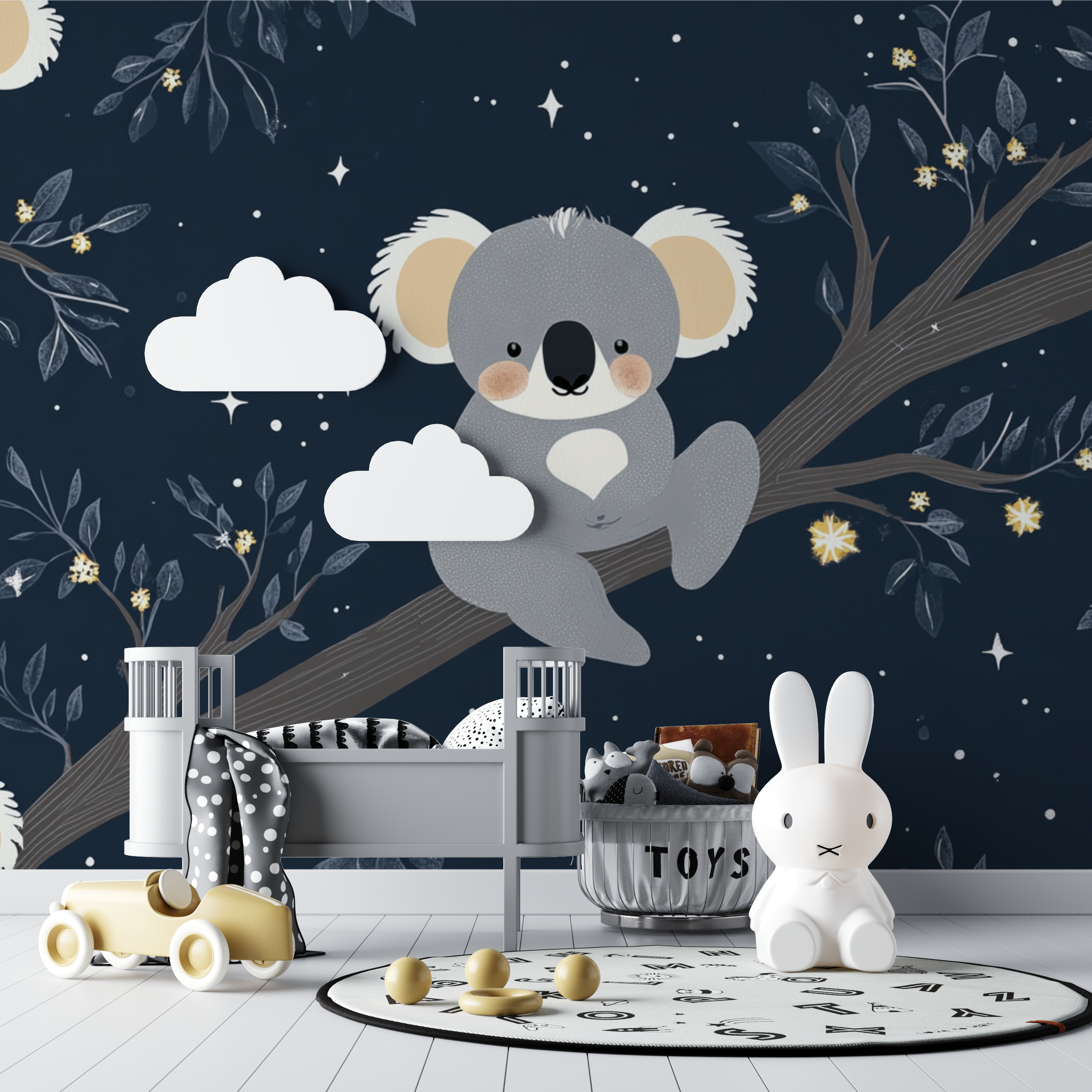 Koala and Star Cradle Wallpaper | Murals Wallpaper