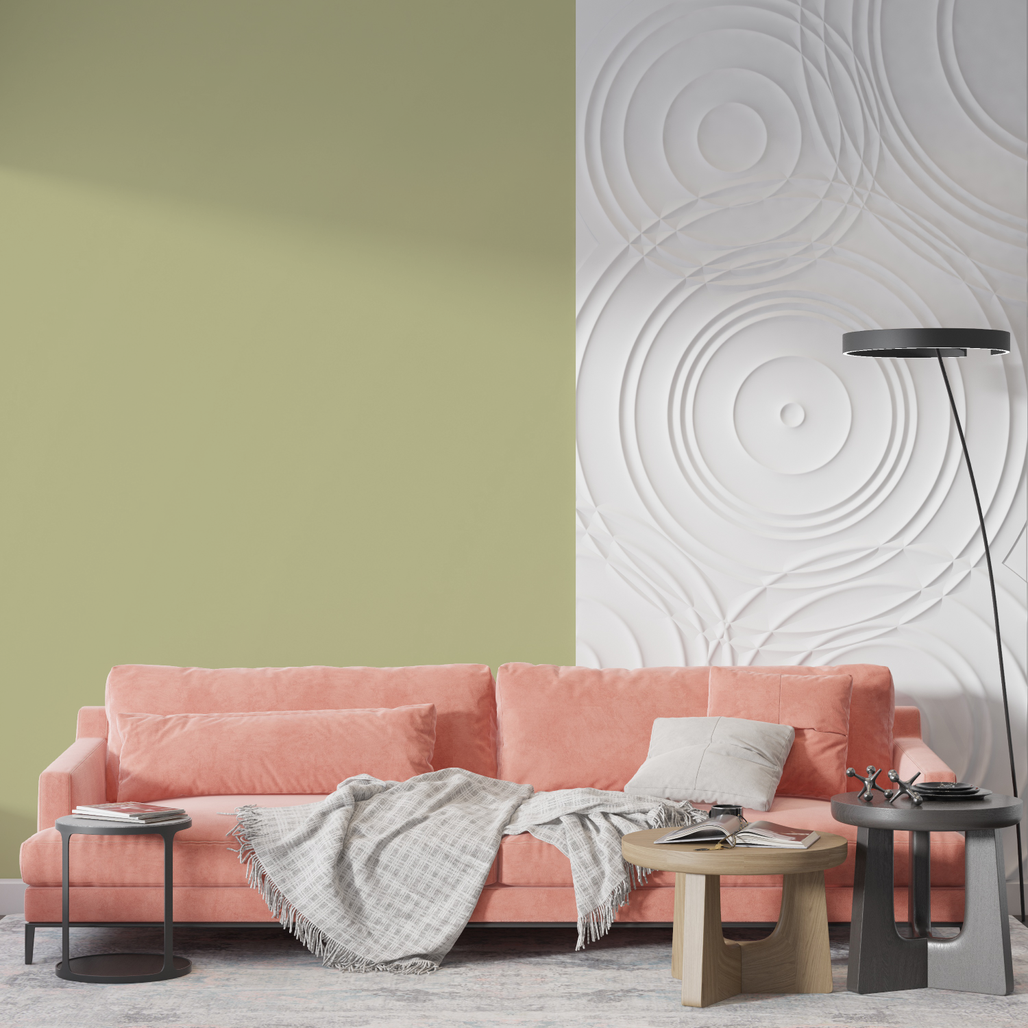Almond Green Wallpaper | Murals Wallpaper