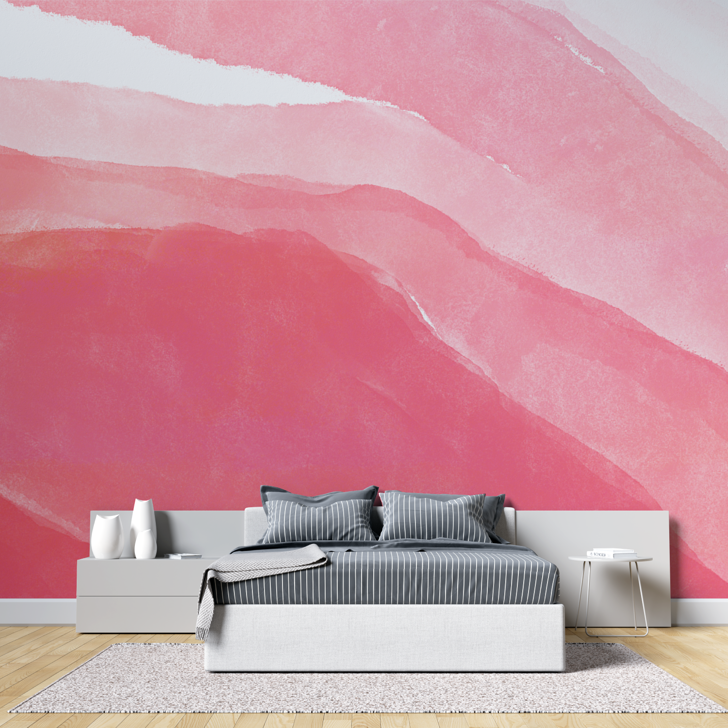 Dark Pink Watercolor Wallpaper | Murals Wallpaper