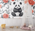 Floral Panda Wallpaper | Murals Wallpaper