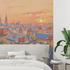 Watercolor Wallpaper Paris Rooftops | Murals Wallpaper