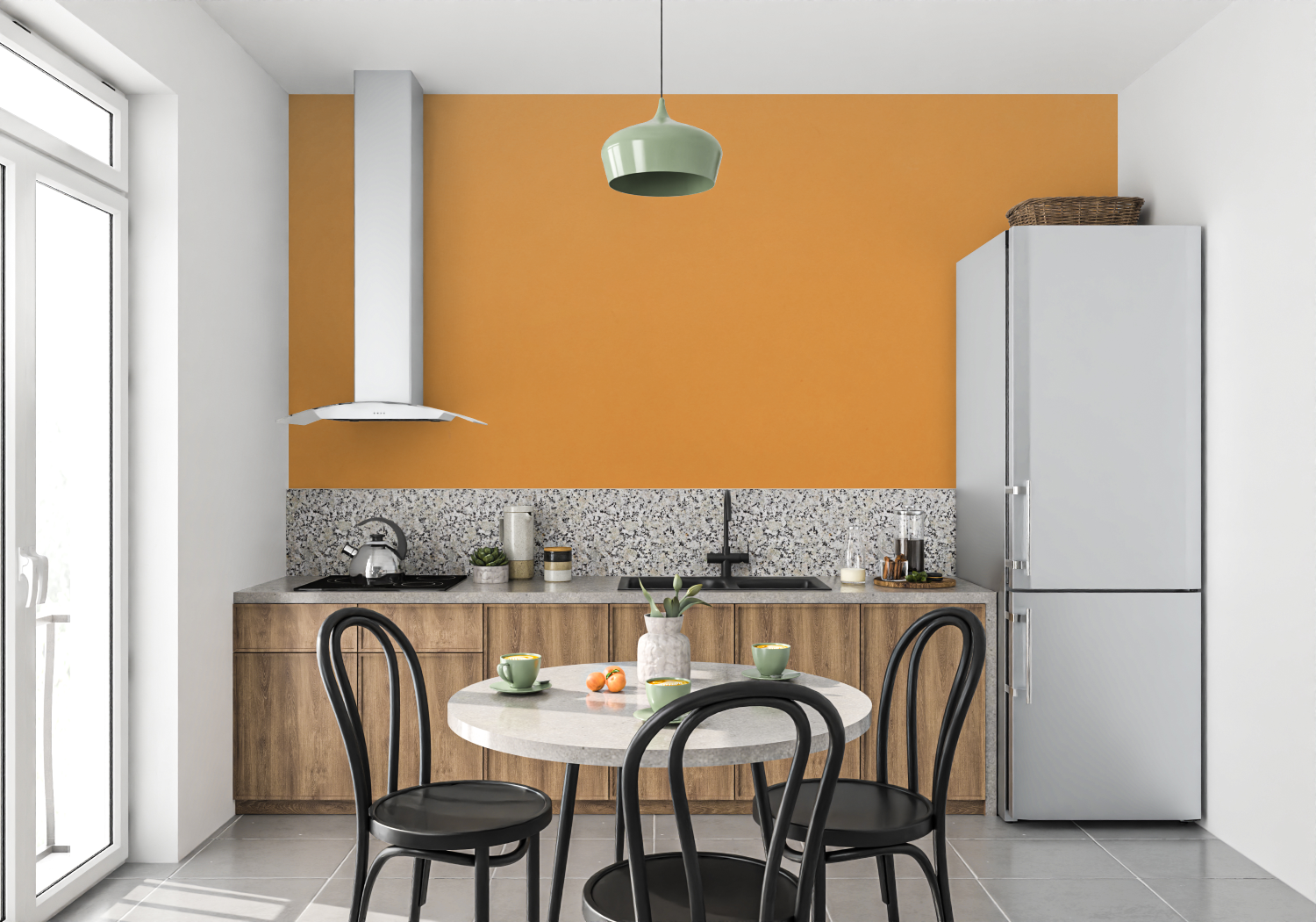Solid Orange Wallpaper | Murals Wallpaper