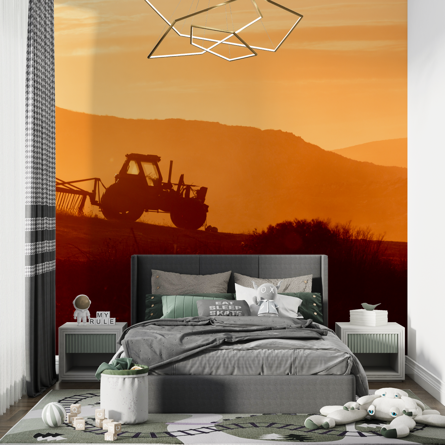 Children's Tractor Wallpaper | Murals Wallpaper