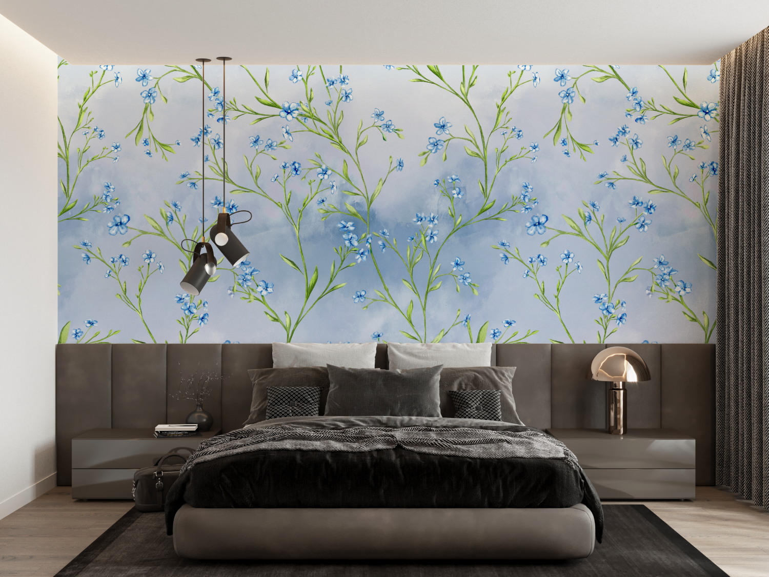 Papier Peint Liberty Bleu – Französisch