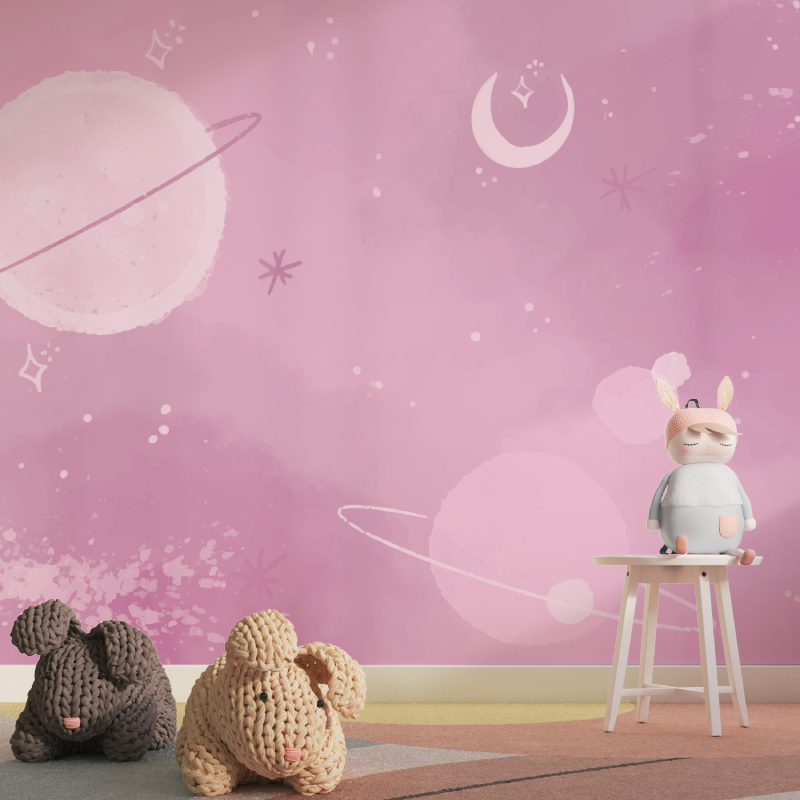 Teen Girl Space Planet Wallpaper | Murals Wallpaper