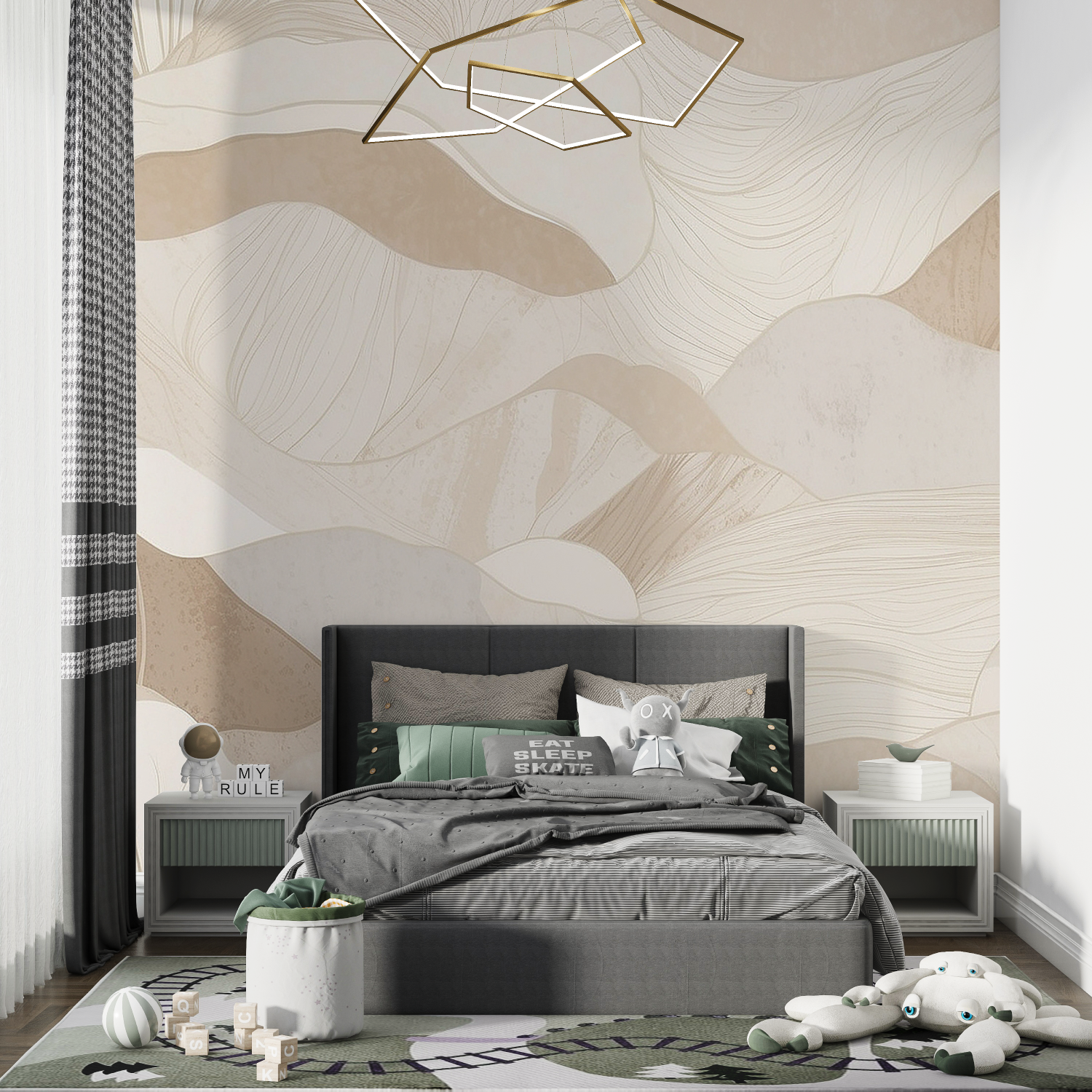 Beige Design Kids Wallpaper | Murals Wallpaper