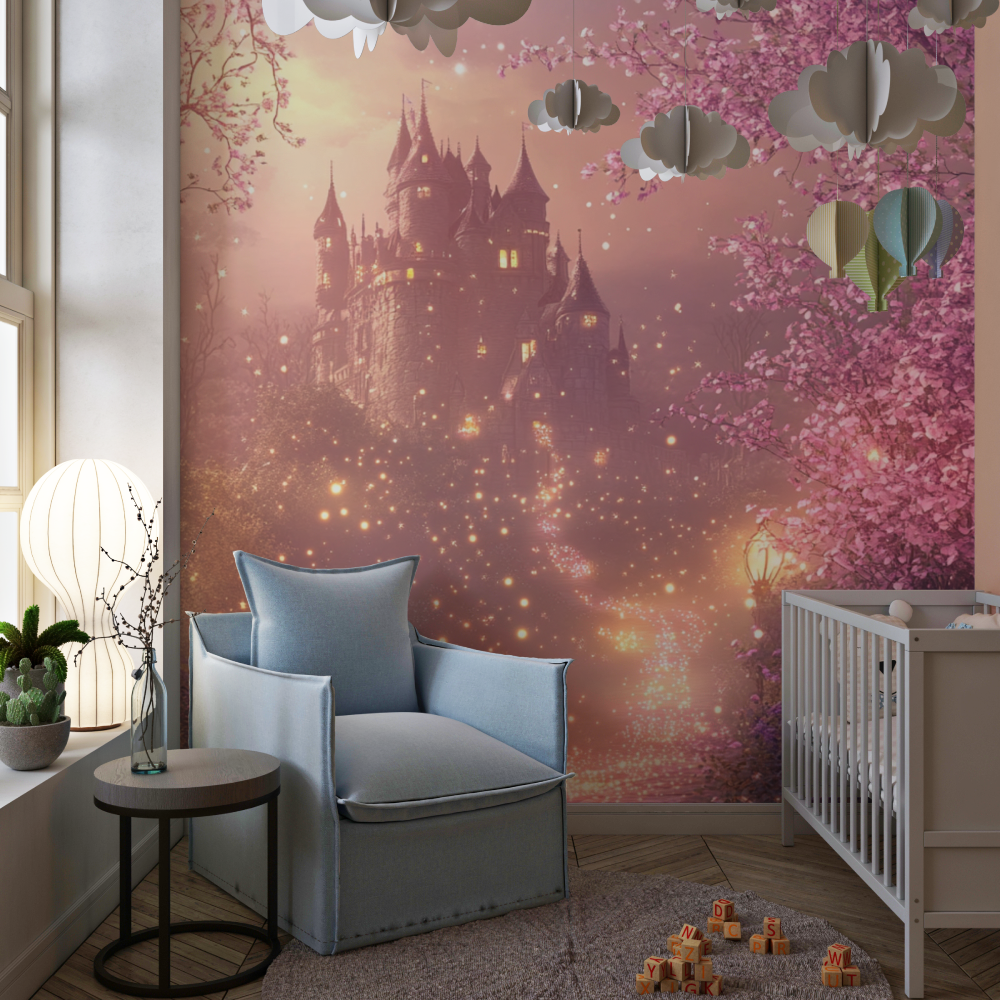 Night Rose Castle Wallpaper | Murals Wallpaper
