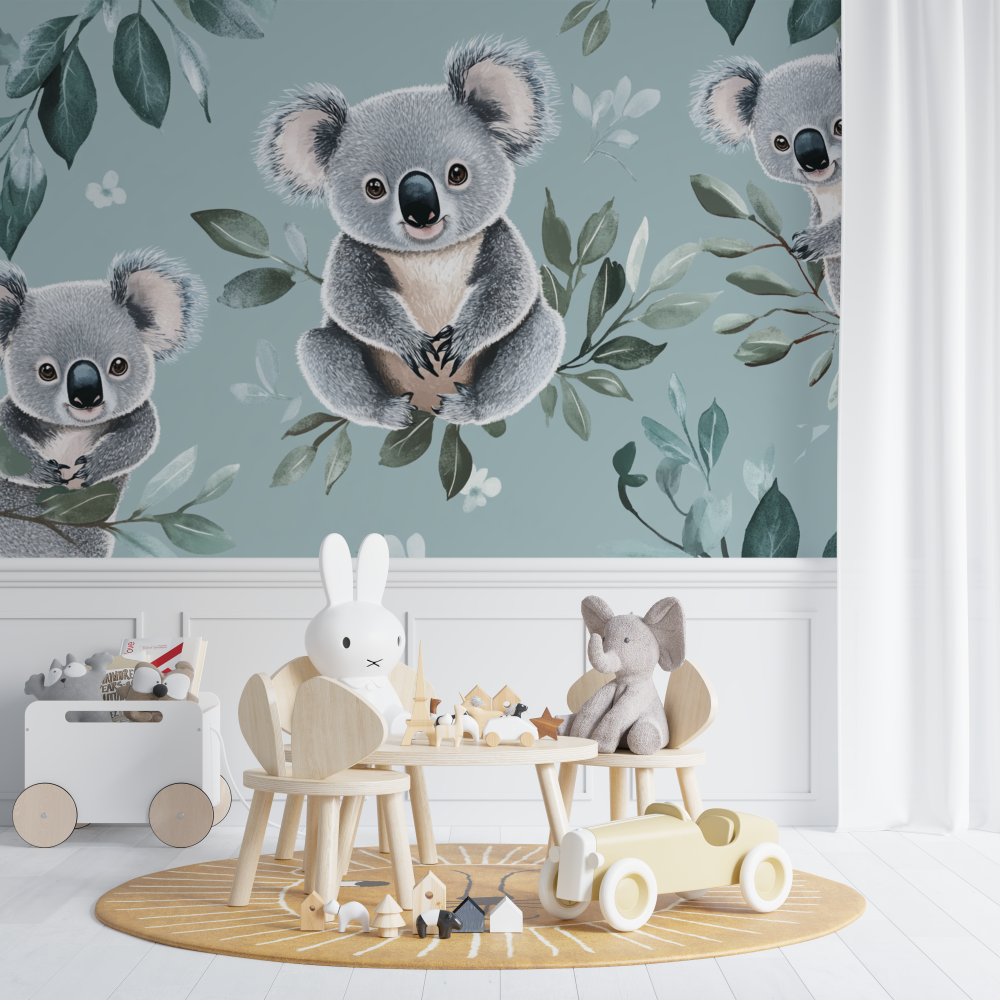 Baby Cuddly Koala Wallpaper | Murals Wallpaper