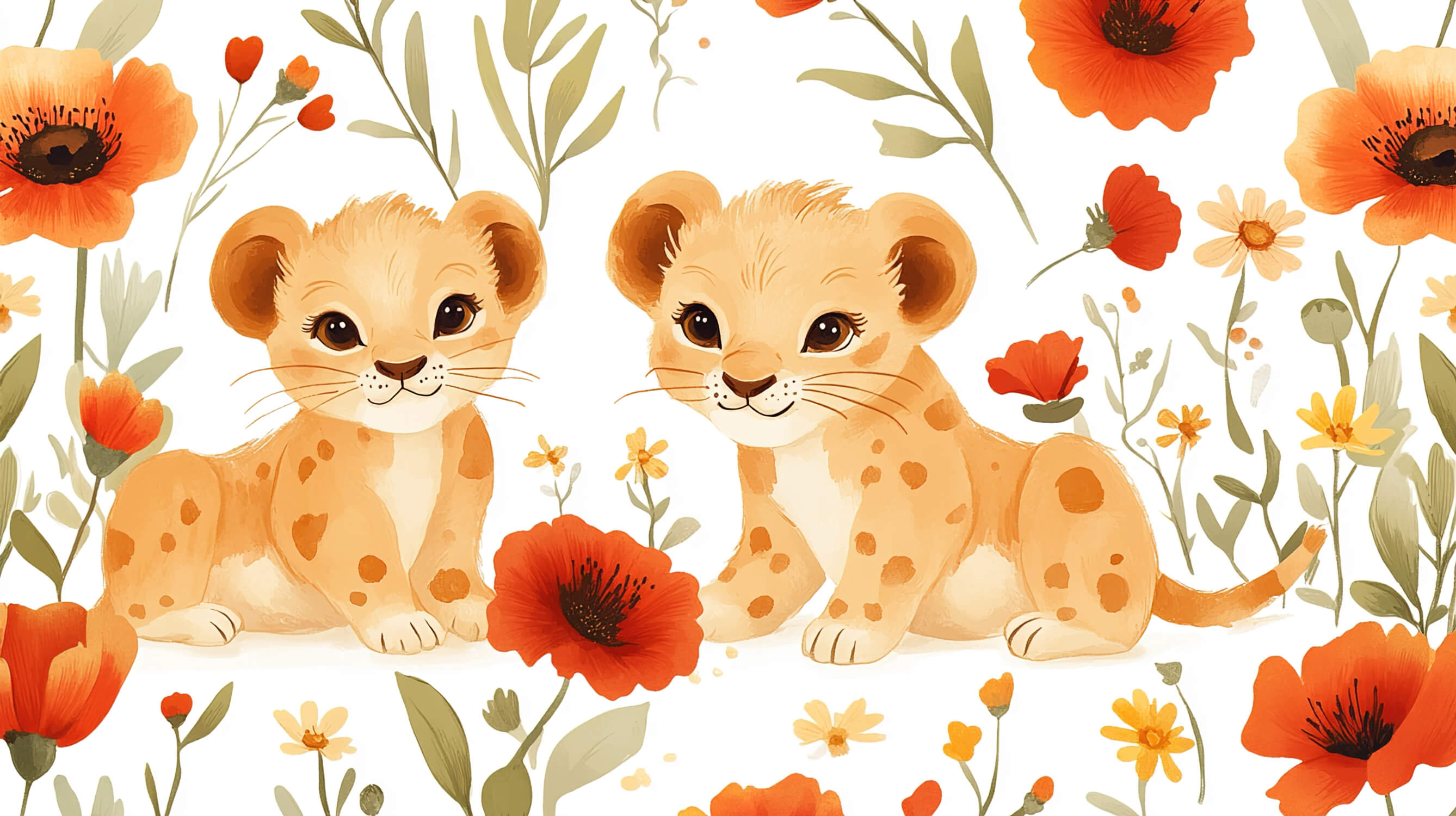 Lion Wallpaper and Vintage Atmosphere | Murals Wallpaper