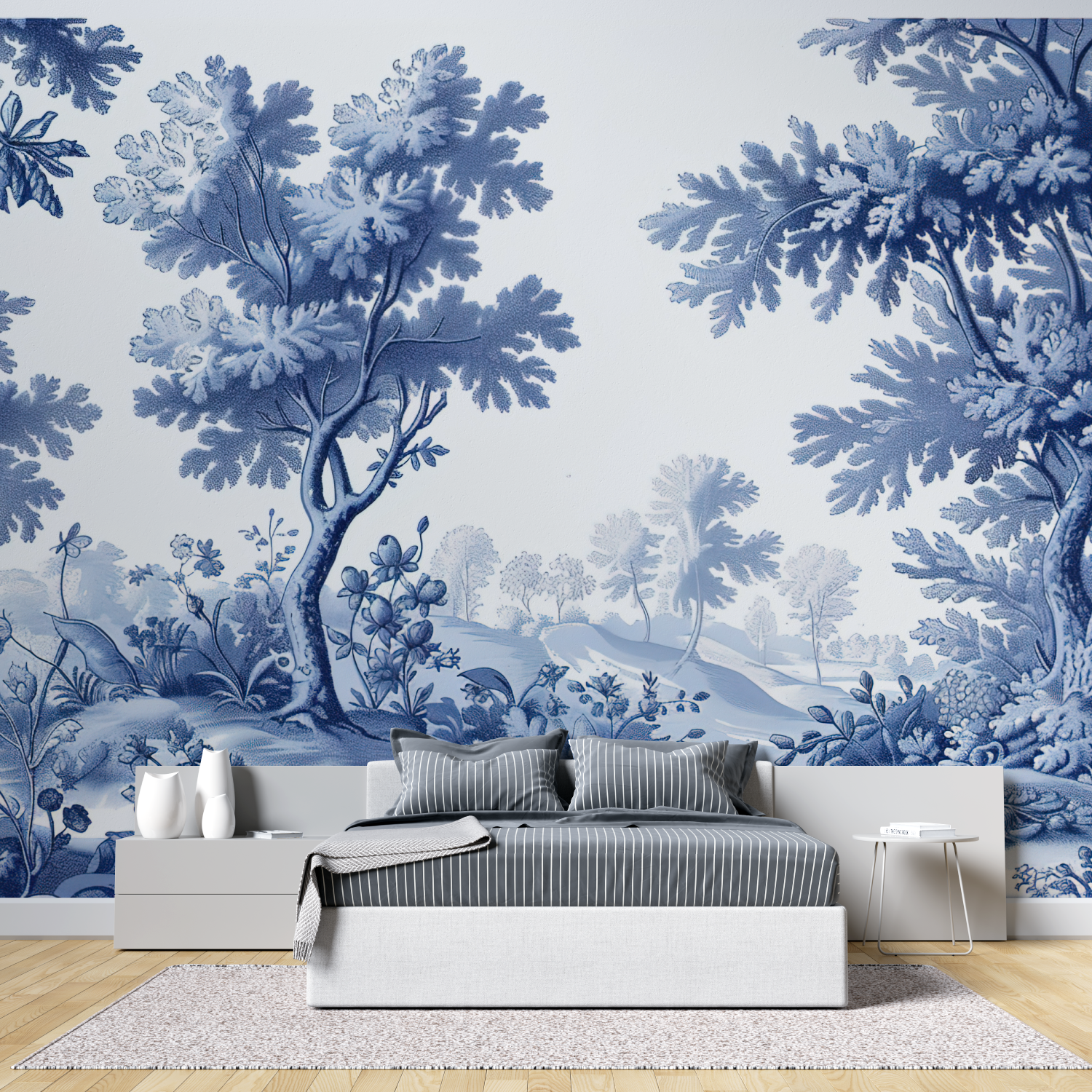 Navy Blue Mural Wallpaper | Murals Wallpaper