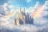 Princess Castle and Cloud Wallpaper | Murals Wallpaper