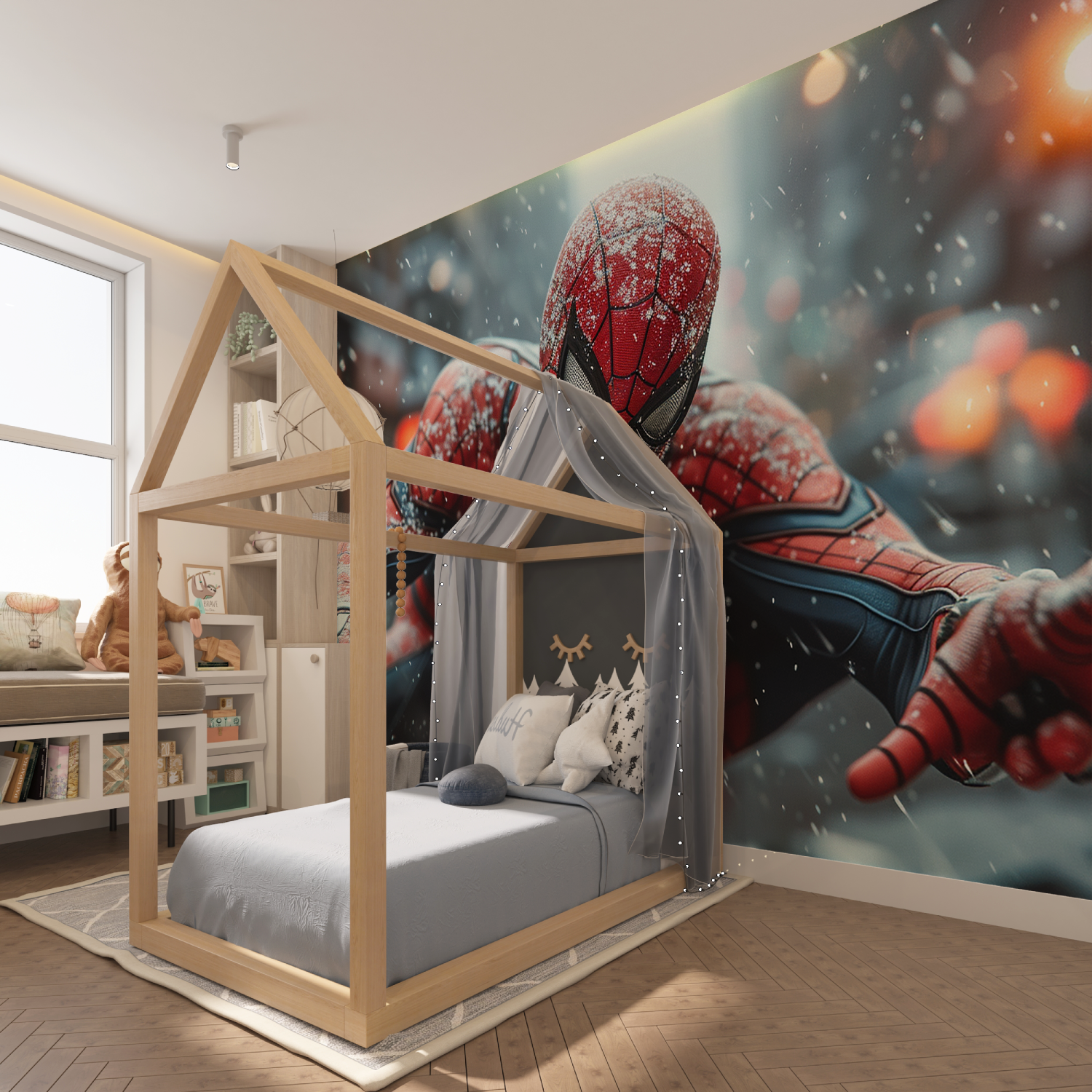 Spider-Man Snow Wallpaper | Murals Wallpaper
