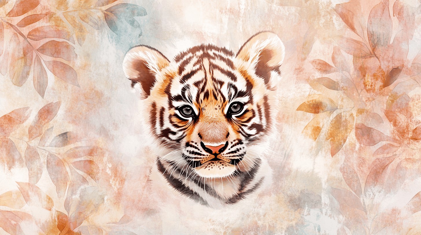 Tiger Wallpaper Baby Room Unisex | Murals Wallpaper