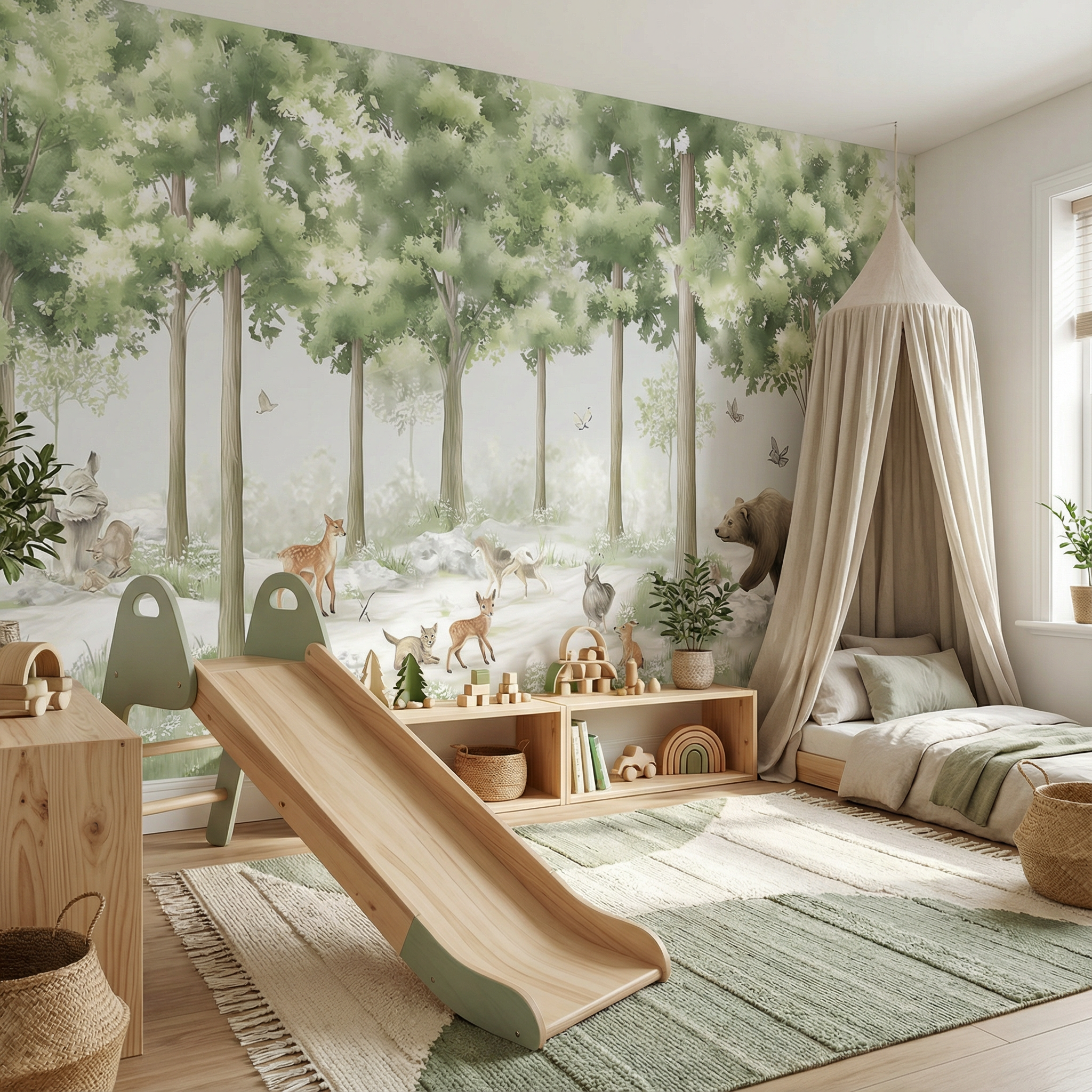 Woodland Friends Forest Mural Wallpaper