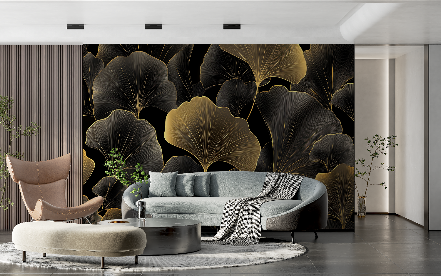 Black and Gold Design Wallpaper | Murals Wallpaper